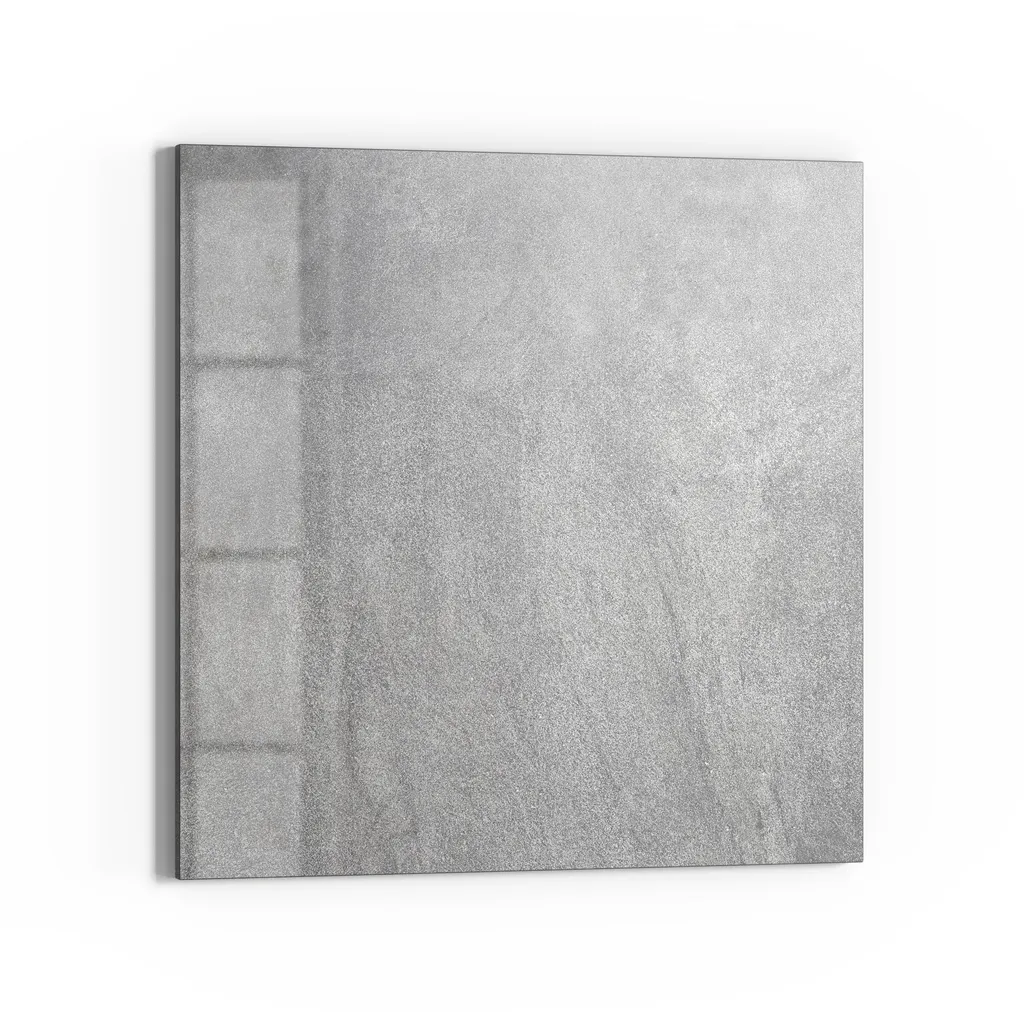 DEQORI Magnettafel Glas 50x50 cm 'Verputzte Steinmauer' beschreibbar Whiteboard